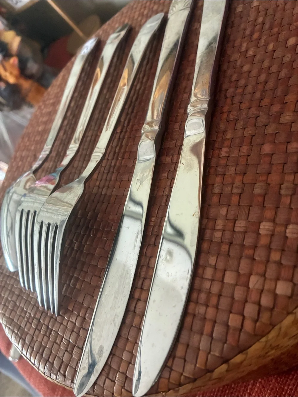 Vintage Alco Stainless flatware featuring a glossy stainless steel finish